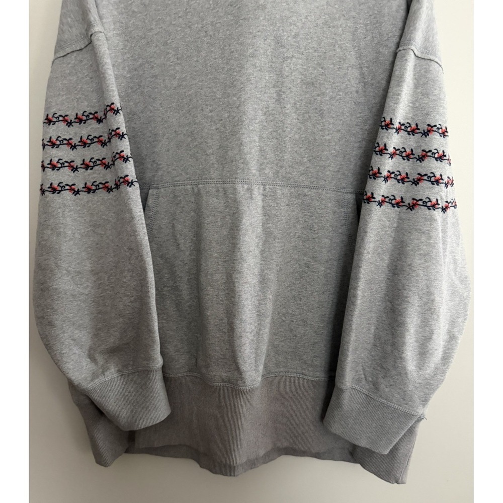 Free People Movement "At My Best" Embroidered Hoodie Grey Women's Size Small - Picture 5 of 13